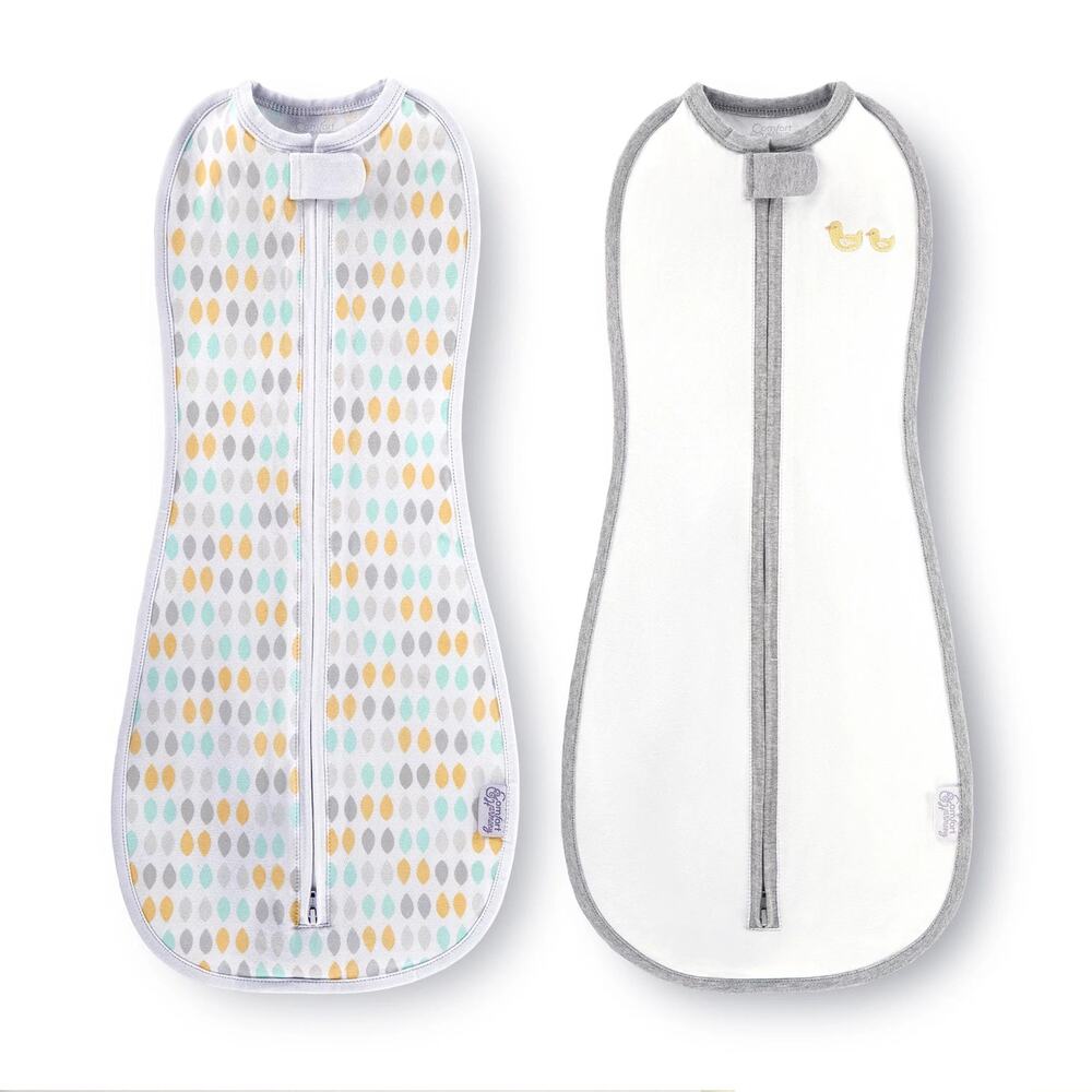 Two NWT Woombie Swaddler Comfort & Harmony Perfect Peanut 0-3 Months
